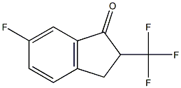 6-FLUORO-2-TRIFLUOROMETHYLINDAN-1-ONE 结构式