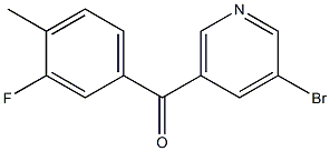 3-BROMO-5-(3-FLUORO-4-METHYLBENZOYL)PYRIDINE 结构式