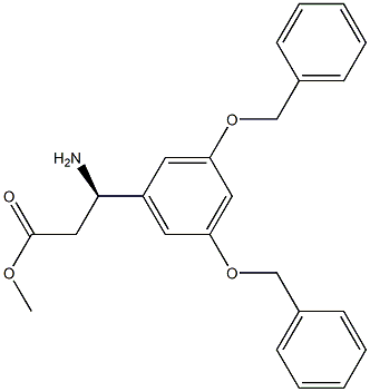 METHYL (3R)-3-AMINO-3-[3,5-BIS(PHENYLMETHOXY)PHENYL]PROPANOATE 结构式