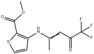 METHYL 3-([(Z)-4,4,4-TRIFLUORO-1-METHYL-3-OXO-1-BUTENYL]AMINO)-2-THIOPHENECARBOXYLATE 结构式