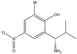2-((1S)-1-AMINO-2-METHYLPROPYL)-6-BROMO-4-NITROPHENOL 结构式