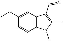 5-ETHYL-1,2-DIMETHYL-1H-INDOLE-3-CARBALDEHYDE 结构式