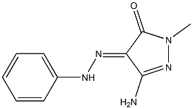 (4E)-3-AMINO-1-METHYL-1H-PYRAZOLE-4,5-DIONE 4-(PHENYLHYDRAZONE) 结构式