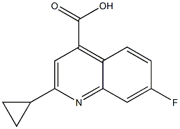 2-CYCLOPROPYL-7-FLUOROQUINOLINE-4-CARBOXYLIC ACID 结构式