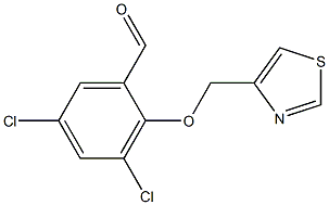 3,5-DICHLORO-2-(1,3-THIAZOL-4-YLMETHOXY)BENZALDEHYDE 结构式