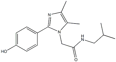 2-[2-(4-Hydroxy-phenyl)-4,5-dimethyl-imidazol-1-yl]-N-isobutyl-acetamide 结构式
