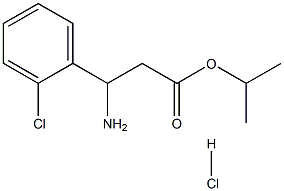 ISOPROPYL 3-AMINO-3-(2-CHLOROPHENYL)PROPANOATE HYDROCHLORIDE 结构式