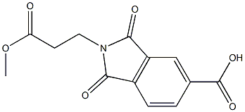 2-(3-METHOXY-3-OXOPROPYL)-1,3-DIOXOISOINDOLINE-5-CARBOXYLIC ACID 结构式