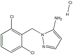 1-(2,6-DICHLOROBENZYL)-1H-PYRAZOL-5-AMINE HYDROCHLORIDE 结构式