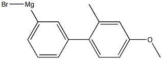 3-(4-Methoxy-2-methylphenyl)phenylmagnesium bromide 结构式