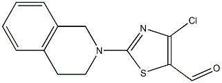 4-CHLORO-2-(3,4-DIHYDRO-1H-ISOQUINOLIN-2-YL)-THIAZOLE-5-CARBALDEHYDE 结构式