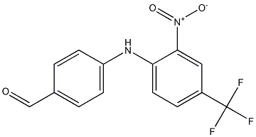 4-([2-NITRO-4-(TRIFLUOROMETHYL)PHENYL]AMINO)BENZALDEHYDE 结构式