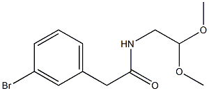 N-(DIMETHOXYETHYL)-3-BROMPHENYLACETAMIDE 结构式