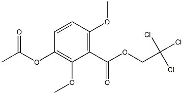 3-ACETOXY-2,6-DIMETHOXYBENZOIC ACID 2,2,2-TRICHLOROETHYL ESTER 结构式
