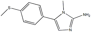 1-METHYL-5-[4-(METHYLTHIO)PHENYL]-1H-IMIDAZOL-2-AMINE 结构式