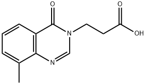 3-(8-甲基-4-氧代-3,4-二氢喹唑啉-3-基)丙酸 结构式