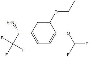 (1R)-1-[4-(DIFLUOROMETHOXY)-3-ETHOXYPHENYL]-2,2,2-TRIFLUOROETHYLAMINE 结构式