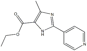 5-METHYL-2-(PYRIDIN-4-YL)-3H-IMIDAZOLE-4-CARBOXYLIC ACID ETHYL ESTER 结构式