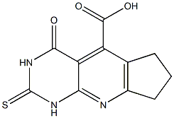 4-OXO-2-THIOXO-2,3,4,6,7,8-HEXAHYDRO-1H-CYCLOPENTA[5,6]PYRIDO[2,3-D]PYRIMIDINE-5-CARBOXYLIC ACID 结构式