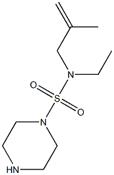 N-ETHYL-N-(2-METHYLPROP-2-ENYL)PIPERAZINE-1-SULFONAMIDE 结构式