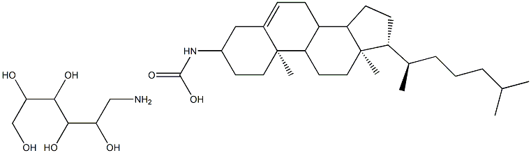 2,3,4,5,6-PENTAHYDROXYHEXYLAMINE CHOLESTERYL CARBAMATE 结构式