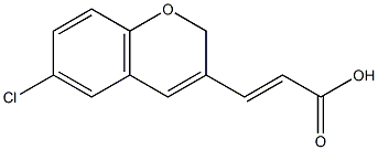 (2E)-3-(6-CHLORO-2H-CHROMEN-3-YL)ACRYLIC ACID 结构式