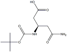 (R)-3-TERT-BUTOXYCARBONYLAMINO-4-CARBAMOYL-BUTYRIC ACID 结构式