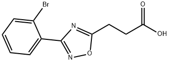 3-[3-(2-溴苯基)-1,2,4-恶二唑-5-基]丙酸 结构式