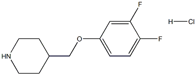 4-[(3,4-Difluorophenoxy)methyl]piperidine hydrochloride 结构式