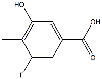 3-FLUORO-5-HYDROXY-4-METHYLBENZOIC ACID 结构式