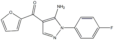 (5-AMINO-1-(4-FLUOROPHENYL)-1H-PYRAZOL-4-YL)(FURAN-2-YL)METHANONE 结构式