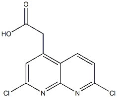 (2,7-DICHLORO-1,8-NAPHTHYRIDIN-4-YL)ACETIC ACID 结构式