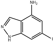 4-AMINO-6-IODO-1H-INDAZOLE 结构式