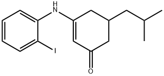 3-((2-IODOPHENYL)AMINO)-5-(2-METHYLPROPYL)CYCLOHEX-2-EN-1-ONE 结构式