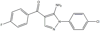 (5-Amino-1-(4-chlorophenyl)-1H-pyrazol-4-yl)(4-fluorophenyl)methanone 结构式