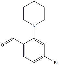 4-BROMO-2-PIPERIDINOBENZENECARBALDEHYDE 结构式