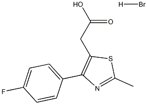 [4-(4-FLUOROPHENYL)-2-METHYL-1,3-THIAZOL-5-YL]ACETIC ACID HYDROBROMIDE 结构式