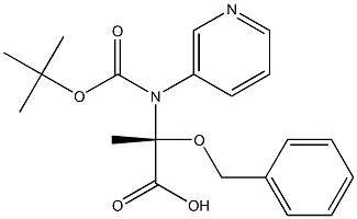 (S)-BOC-(2-BENZYLOXY)-5-PYRIDYLALANINE 结构式