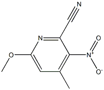 6-METHOXY-4-METHYL-3-NITROPYRIDINE-2-CARBONITRILE 结构式