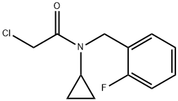 2-氯-N-环丙基-N-(2-氟-苄基)-乙酰胺 结构式