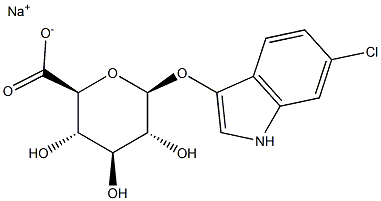 6-CHLORO-3-INDOLYL BETA-D-GLUCURONIDE SODIUM SALT 结构式