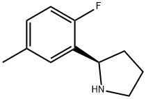 (2R)-2-(2-FLUORO-5-METHYLPHENYL)PYRROLIDINE 结构式