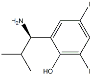 2-((1R)-1-AMINO-2-METHYLPROPYL)-4,6-DIIODOPHENOL 结构式