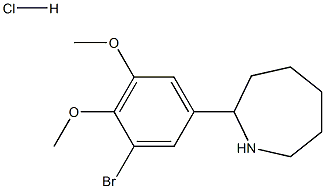 2-(3-Bromo-4,5-dimethoxyphenyl)azepane hydrochloride 结构式
