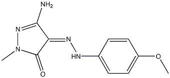 (4Z)-3-AMINO-1-METHYL-1H-PYRAZOLE-4,5-DIONE 4-[(4-METHOXYPHENYL)HYDRAZONE] 结构式
