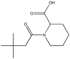 1-(3,3-DIMETHYLBUTANOYL)PIPERIDINE-2-CARBOXYLIC ACID 结构式