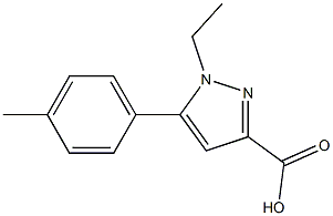 1-ETHYL-5-P-TOLYL-1H-PYRAZOLE-3-CARBOXYLIC ACID 结构式