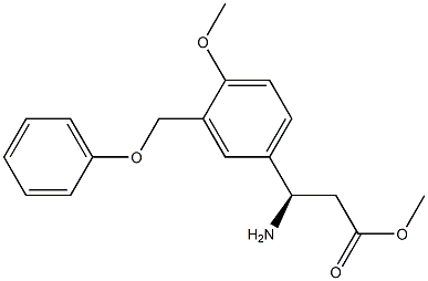 METHYL (3R)-3-AMINO-3-[4-METHOXY-3-(PHENOXYMETHYL)PHENYL]PROPANOATE 结构式