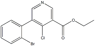 5-(2-BROMOPHENYL)-4-CHLORONICOTINIC ACID ETHYL ESTER 结构式
