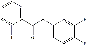 2-(3,4-DIFLUOROPHENYL)-2'-IODOACETOPHENONE 结构式